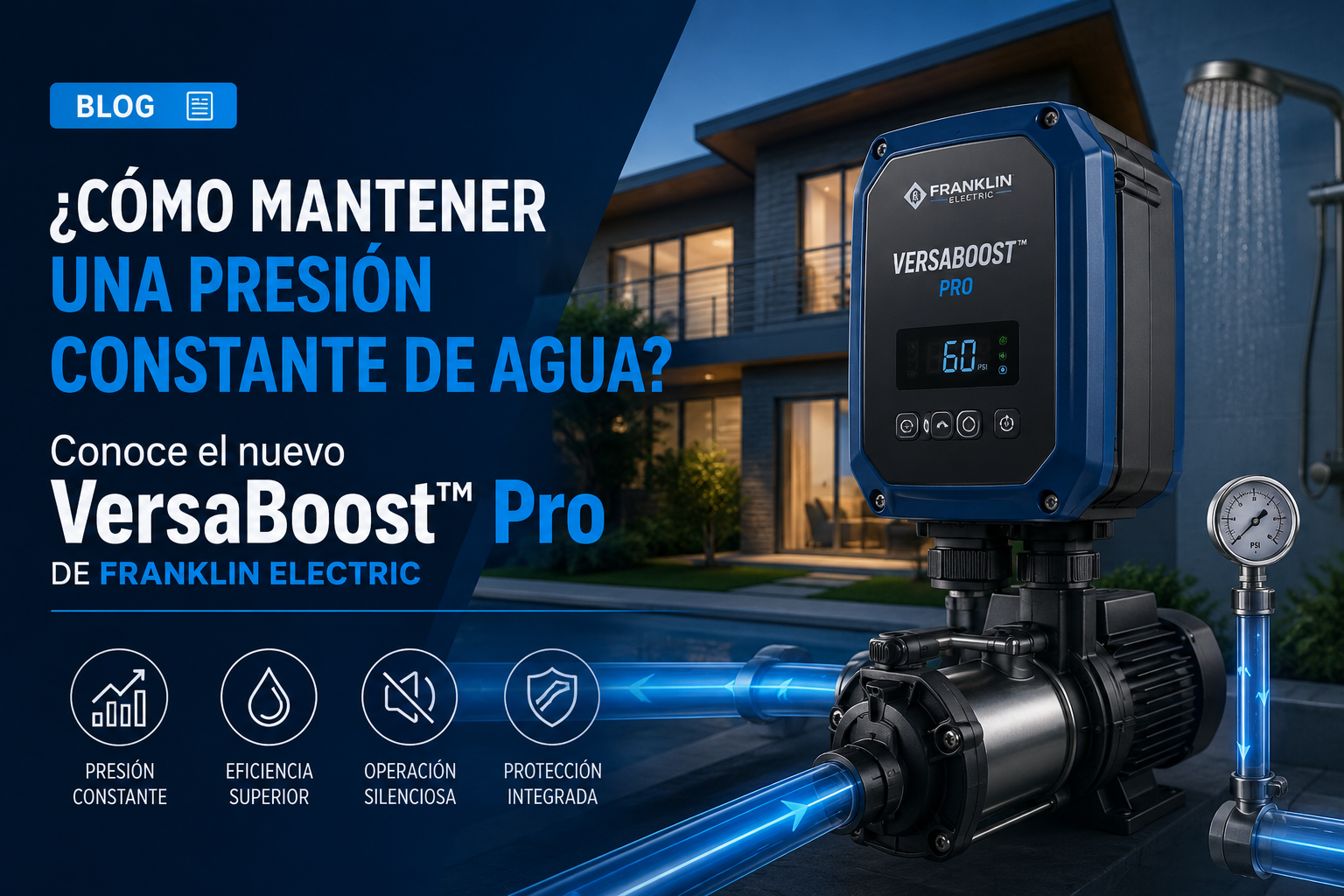 ¿Cómo mantener una presión constante de agua?